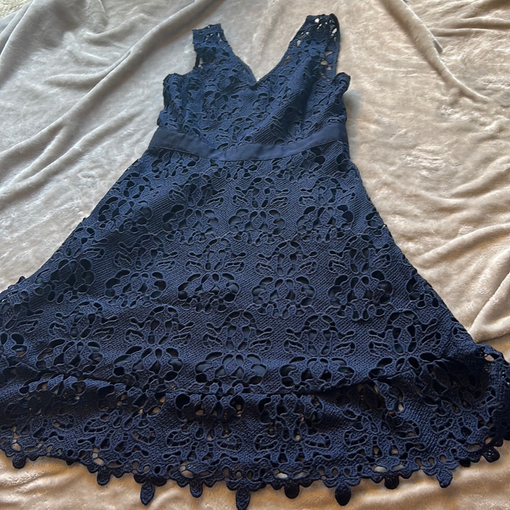 Banana republic lace overlay dress